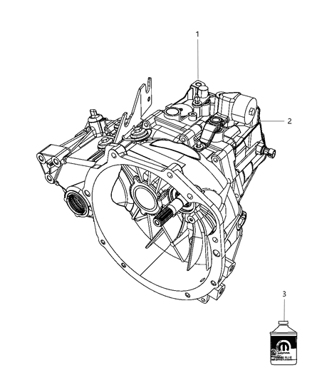 2011 Dodge Caliber Transmission / Transaxle Assembly Diagram 2