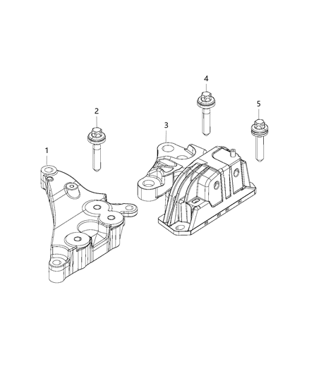 2016 Ram ProMaster City ISOLATOR-Engine Mount Diagram for 68277109AA