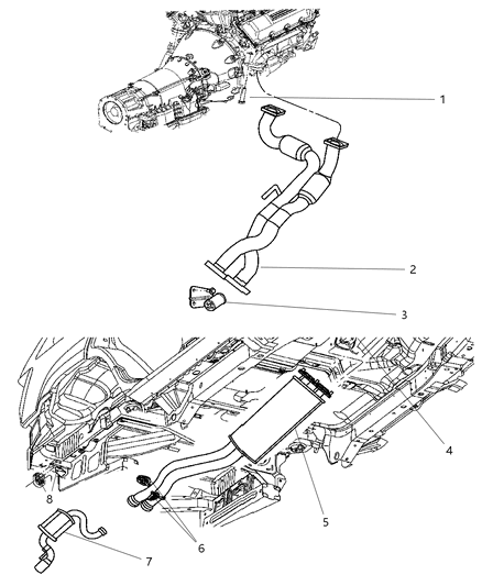 2007 Jeep Grand Cherokee Resonator-Exhaust Diagram for 5290729AB