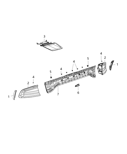 2017 Dodge Charger Lamp-Backup Diagram for 68213147AE