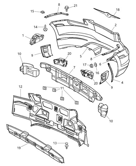 2007 Chrysler Crossfire NAMEPLATE-DECKLID Diagram for 5101344AA