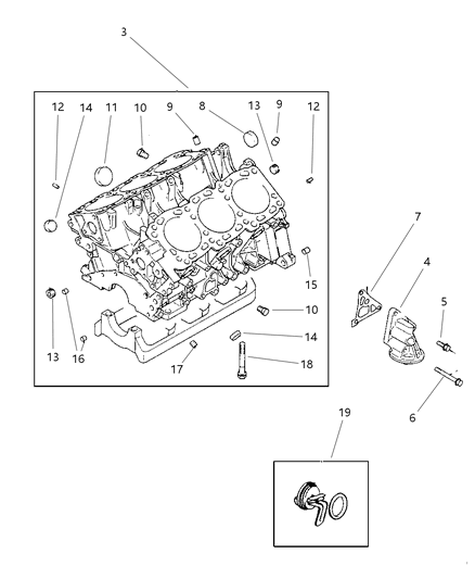 2000 Chrysler Sebring Cylinder Block Diagram