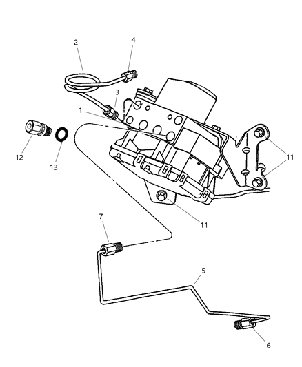 1998 Dodge Neon Abs Control Module Diagram for 4897779AA