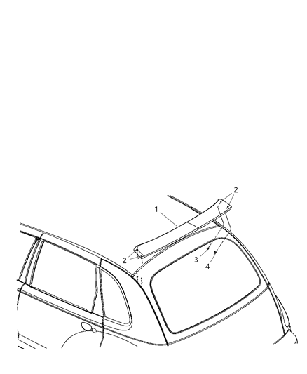 2008 Chrysler PT Cruiser Spoiler-LIFTGATE Diagram for ZW65AVEAC