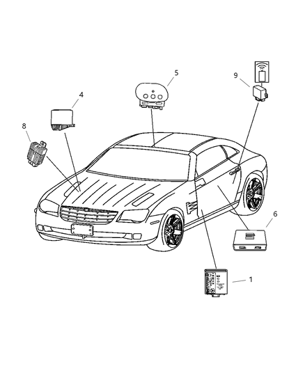 2004 Chrysler Crossfire Modules Diagram