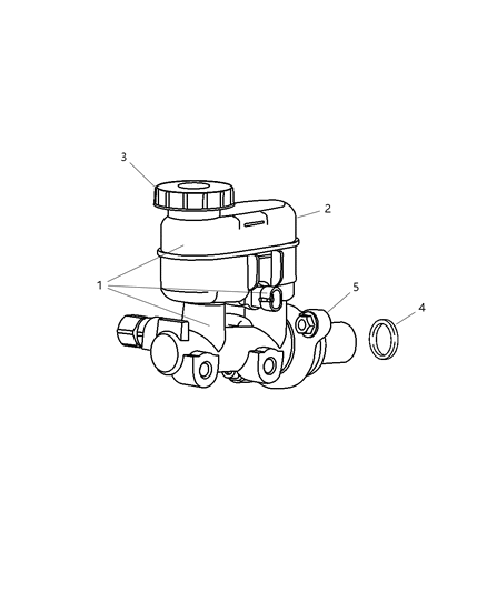 2001 Dodge Neon Brake Master Cylinder Diagram for 5069001AA