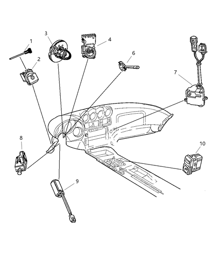 2001 Dodge Viper Clock Spring Diagram for 4848437