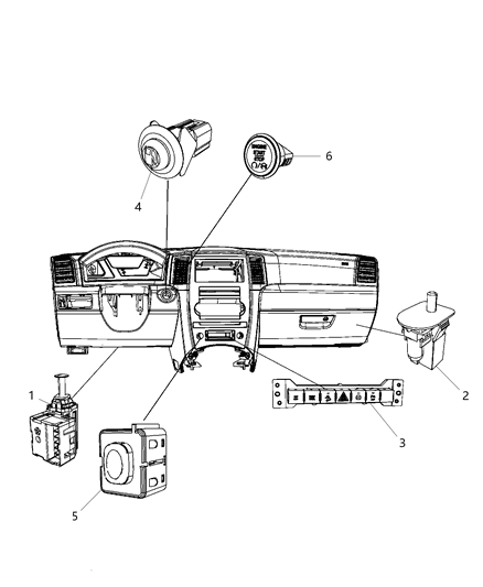 2011 Dodge Durango Switch-Instrument Panel Diagram for 56046602AA