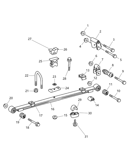 2007 Dodge Sprinter 2500 JOUNCE Bumper Diagram for 68013790AA