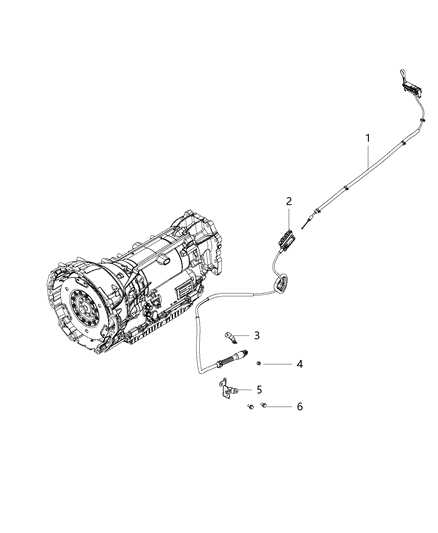 2018 Jeep Grand Cherokee Gearshift Lever , Cable And Bracket Diagram 2