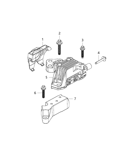 2014 Jeep Cherokee ISOLATOR-Transmission Mount Diagram for 68190606AC