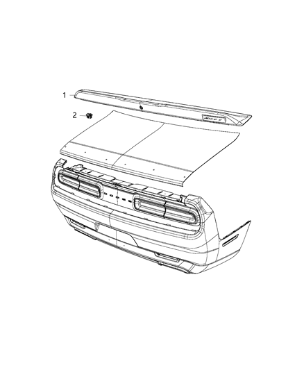 2019 Dodge Challenger Camera, Rear View Diagram