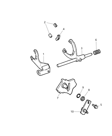 2005 Jeep Liberty Forks & Rail Diagram 1