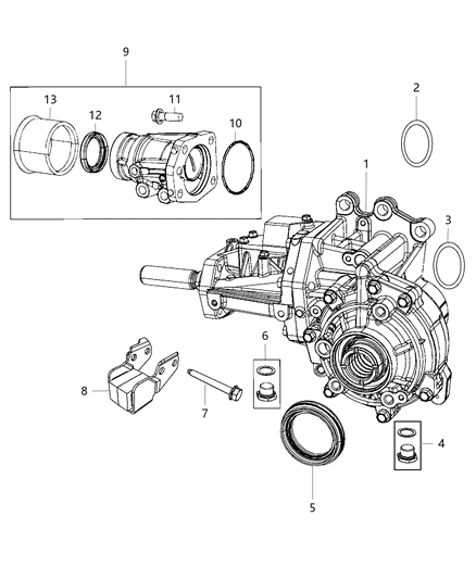 2016 Jeep Compass Power Transfer Unit & Service Parts Diagram 1