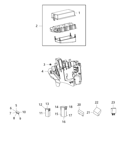 2015 Dodge Durango Center-Intelligent Power Diagram for 68242830AC