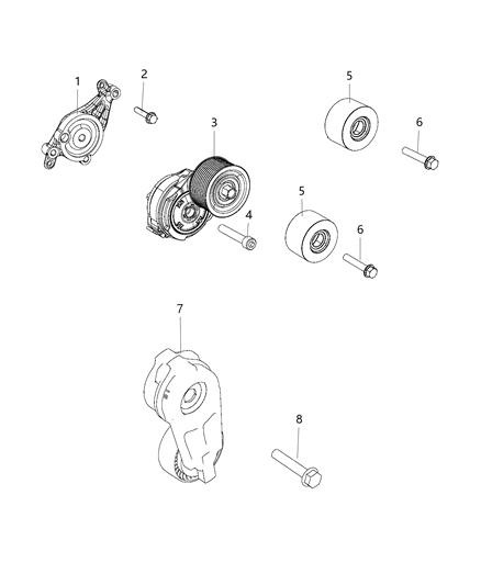 2016 Dodge Challenger Pulley & Related Parts Diagram 3