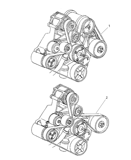 2002 Dodge Ram 2500 Regular Cab Drive Belts Diagram 2