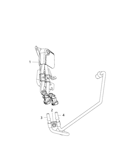 2017 Jeep Grand Cherokee Sensor-Differential Pressure Diagram for 68155263AC