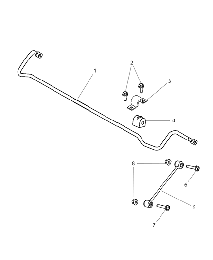 2006 Dodge Magnum Sway Bar - Rear Diagram