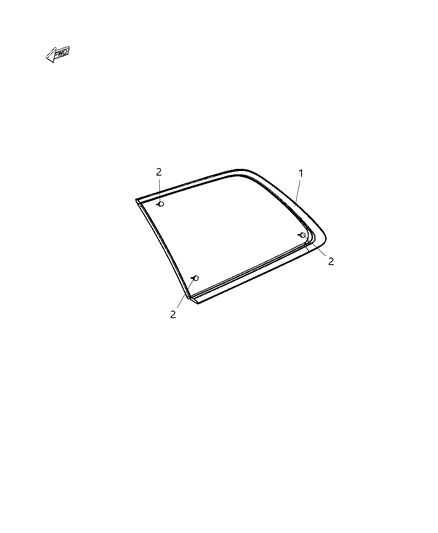 2019 Jeep Grand Cherokee Glass-Quarter Window Diagram for 68295548AA