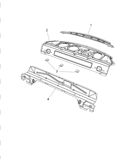 2020 Dodge Charger Rear Shelf Diagram for 68037870AK