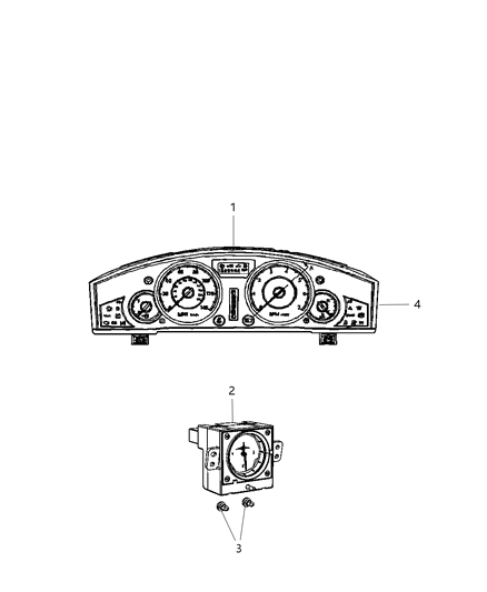 2006 Chrysler 300 Mask-Instrument Cluster Diagram for 5102246AA