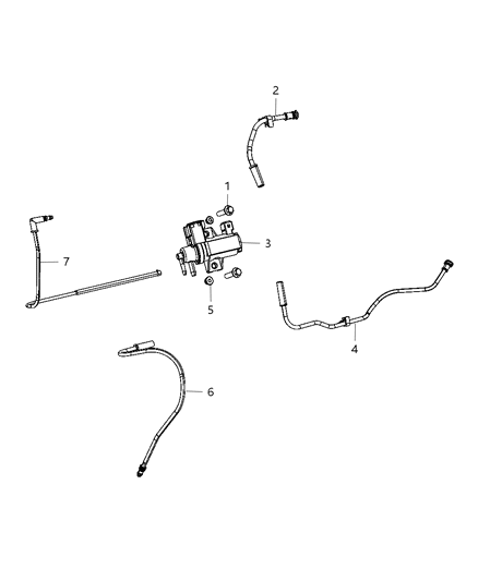 2012 Dodge Journey Vacuum Solenoid / Vacuum Harness Diagram