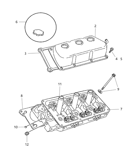 2006 Chrysler 300 Head-Cylinder Diagram for R5635446