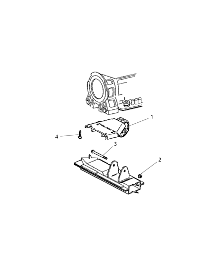 1998 Jeep Cherokee Engine Mounting, Rear Diagram 1