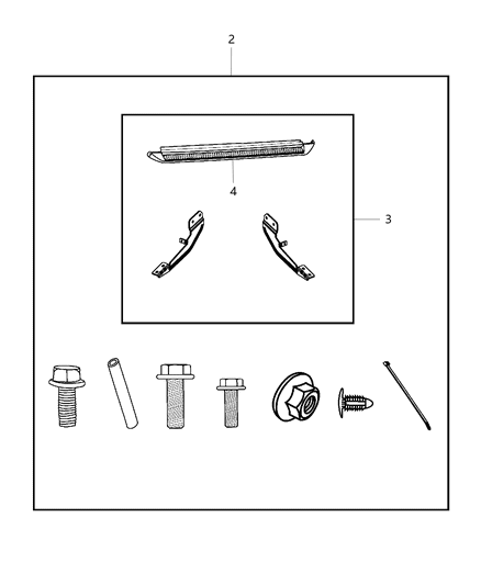 2017 Dodge Grand Caravan Conversion Kit, Exterior Diagram 1