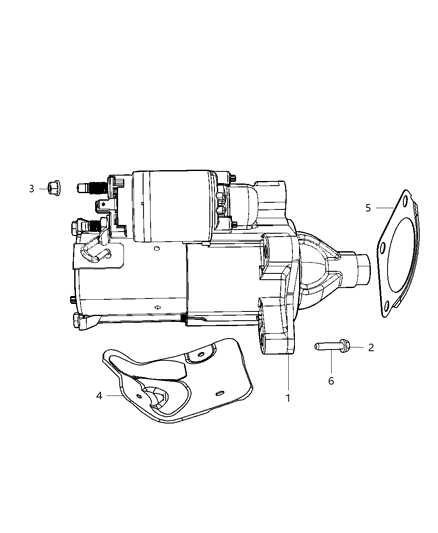 2011 Jeep Wrangler Starter & Related Parts Diagram 2