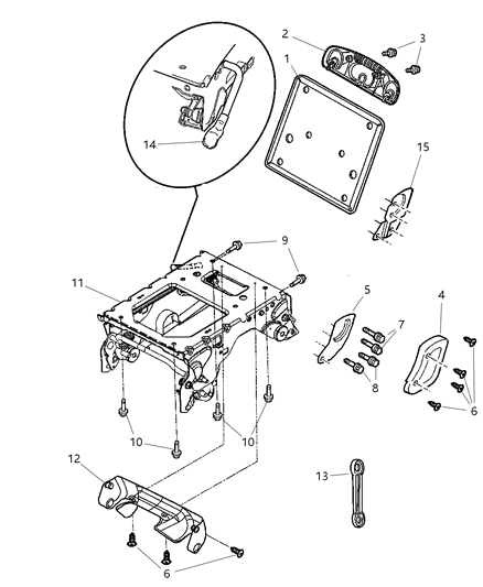 2006 Chrysler Town & Country Rear Seat - 3 Passenger Diagram