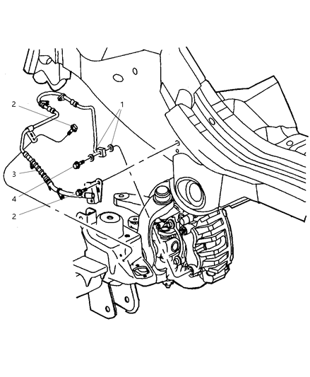 2001 Jeep Grand Cherokee Front Brake Hose Diagram