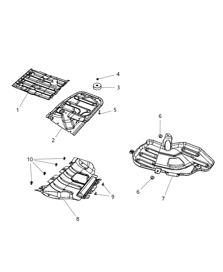 2014 Dodge Durango Underbody Shields & Plate Diagram