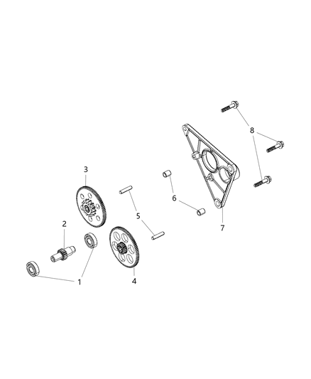 2021 Ram 1500 DOWEL-Transfer Case Diagram for 68402298AA