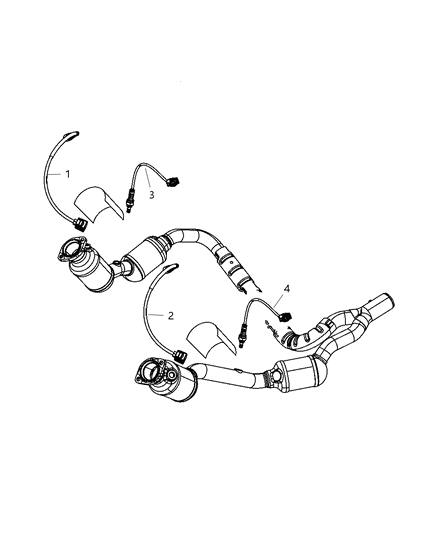 2011 Jeep Wrangler Oxygen Sensor Diagram for 5149169AA