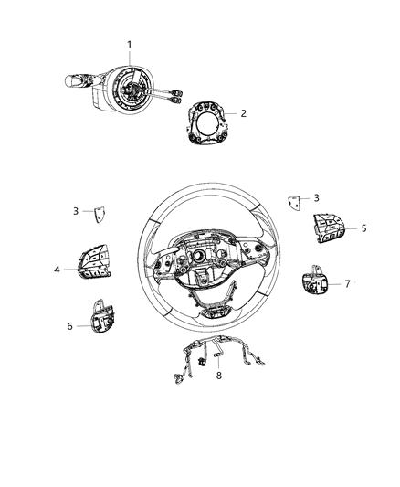 2015 Jeep Grand Cherokee Switch-EVIC Diagram for 68245341AA