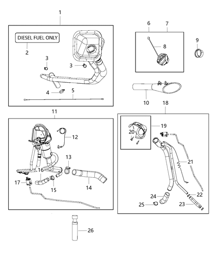 2013 Ram 3500 Fuel Tank Filler Tube Diagram 2