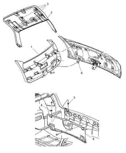 2008 Dodge Magnum Molding-SCUFF Diagram for UM60XDBAE