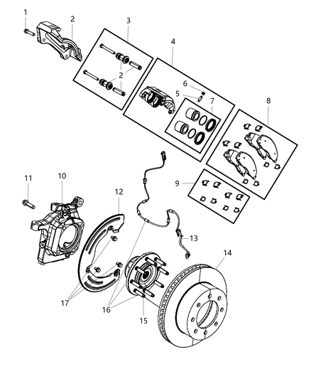 2011 Ram 2500 Front Brakes Diagram