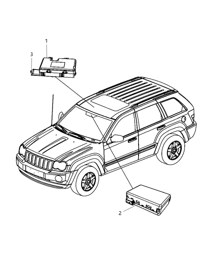 2011 Dodge Durango Modules Overhead Diagram