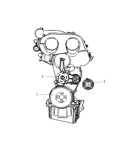 2007 Dodge Caliber Pulley & Related Parts Diagram 1