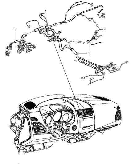 2012 Dodge Avenger Wiring-Instrument Panel Diagram for 68061558AE