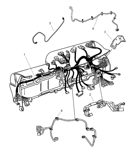 2009 Dodge Ram 2500 Wiring-Instrument Panel Diagram for 68045552AB