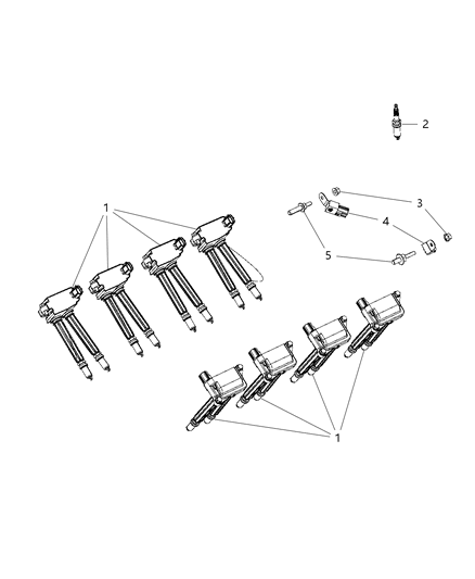 2019 Dodge Durango Spark Plugs, Ignition Coils, And Capacitors Diagram 2