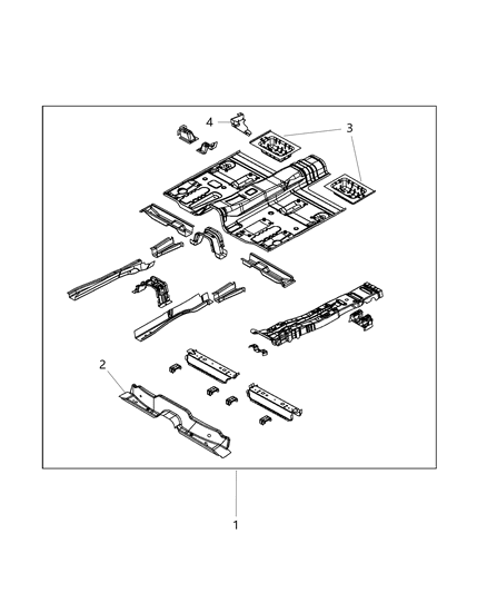 2020 Dodge Journey Front Floor Pan Diagram