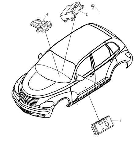 2009 Chrysler PT Cruiser Modules Diagram