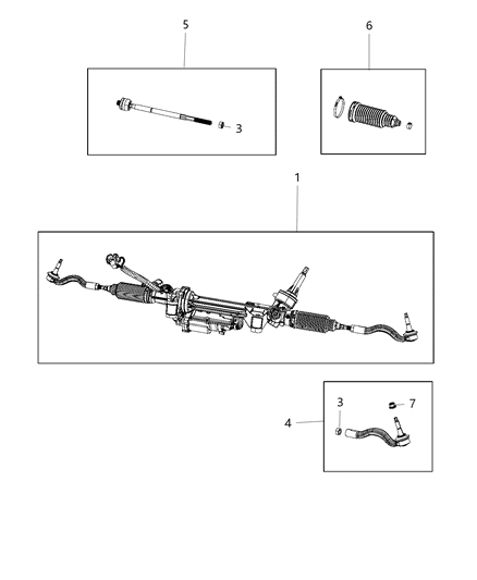 2017 Jeep Grand Cherokee Kit-Inner End Diagram for 68303629AA