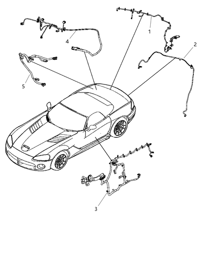 2009 Dodge Viper Wiring-LIFTGATE Jumper Diagram for 5029973AE