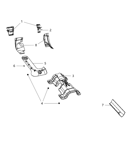 2011 Chrysler 300 Exhaust System Heat Shield Diagram